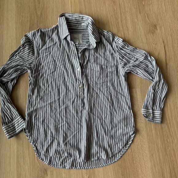 Rails Tops - ** Rails Elle shoreditch Stripe Shirt blouse gray stripe XS